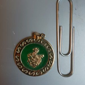 Gold and jade penant from japan